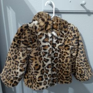 Toddler Girl Soft Leopard Coat